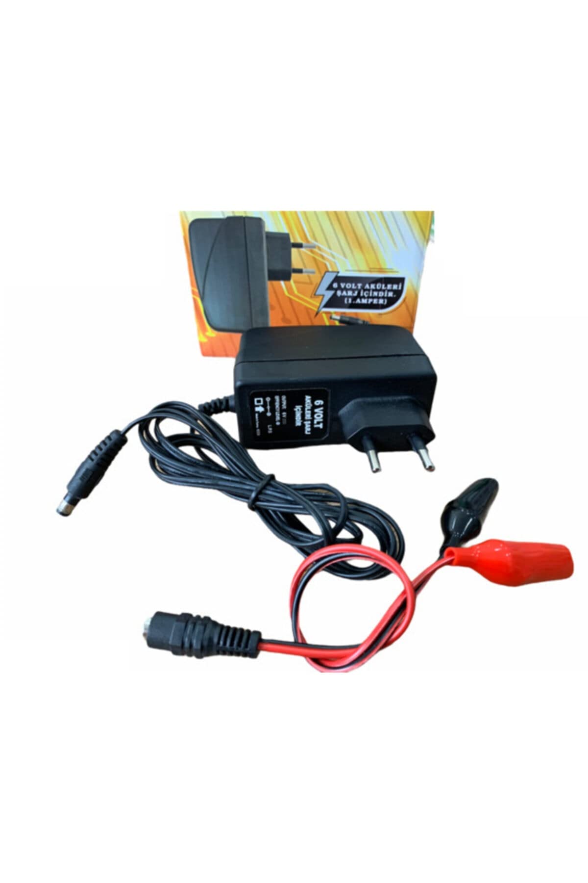 Pilsan Aküler 6 Volt Akülü Araba Araç Için Adaptör Şarj Cihazı Şarz Aleti 1 Amper