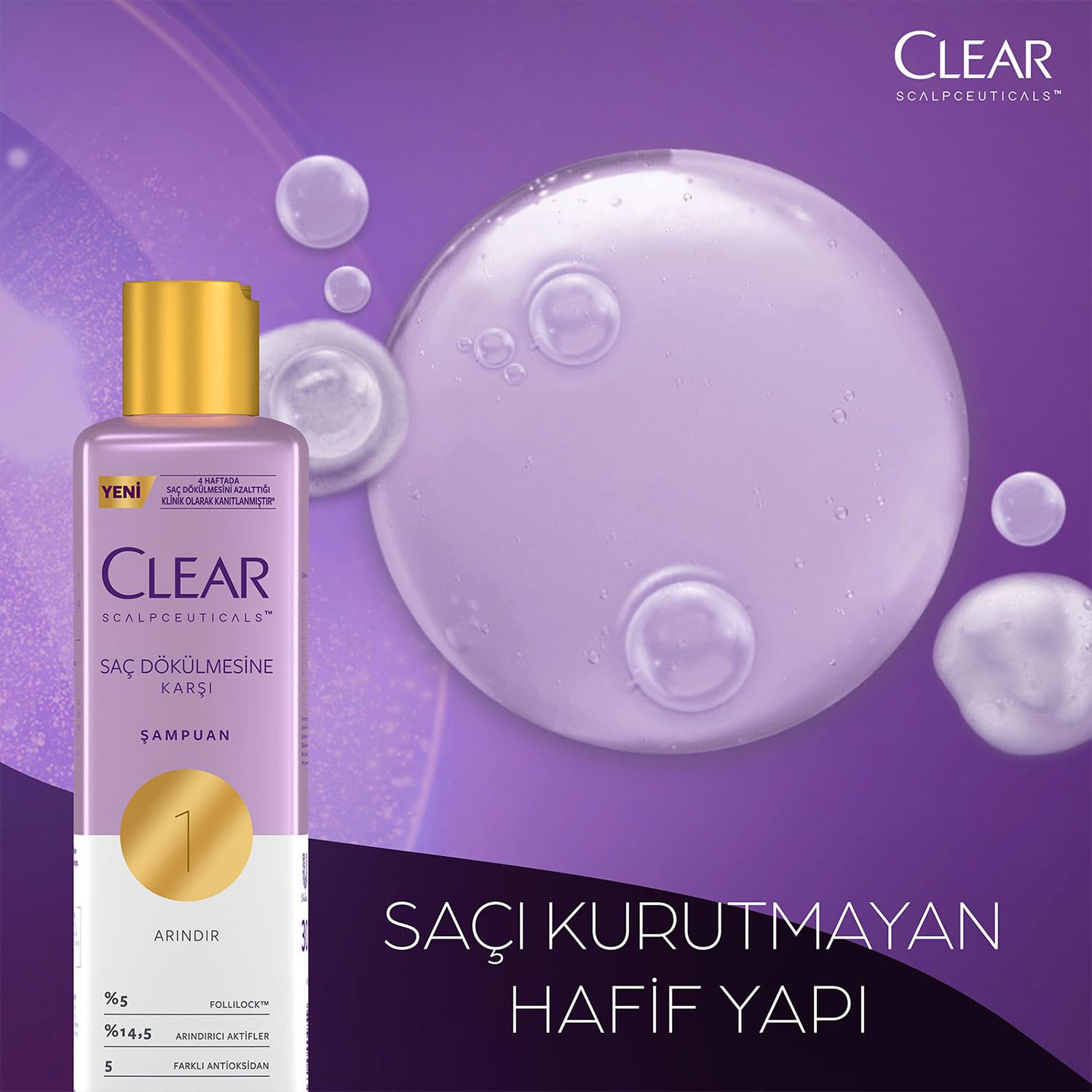 Clear Scalpceuticals Saç Bakım Şampuanı Saç Dökülmesine Karşı 300 ml