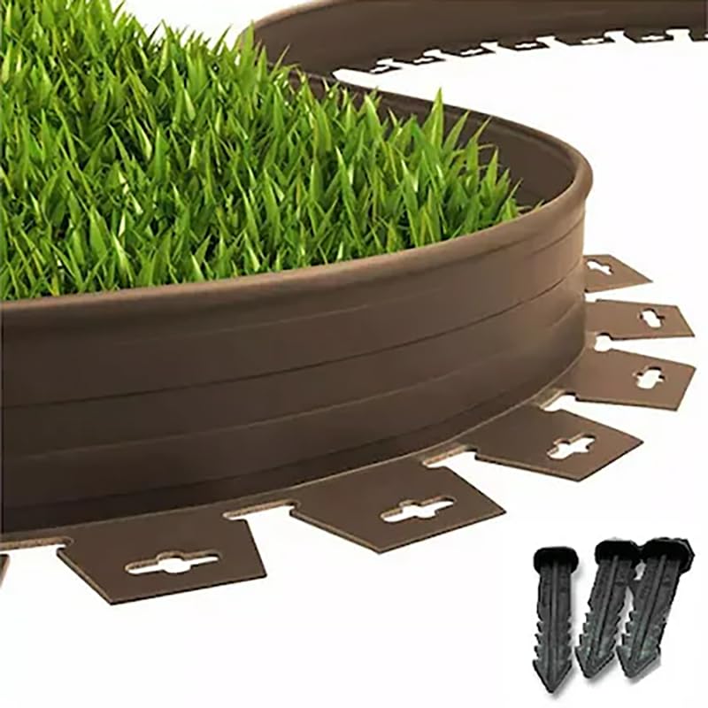 Lux Garden Çim Ayırıcı 10 M Kahverengi Çim Sınırlayıcı Taş Toprak Ayıracı Çim Ayracı Çim Ayırıcı Bariyeri