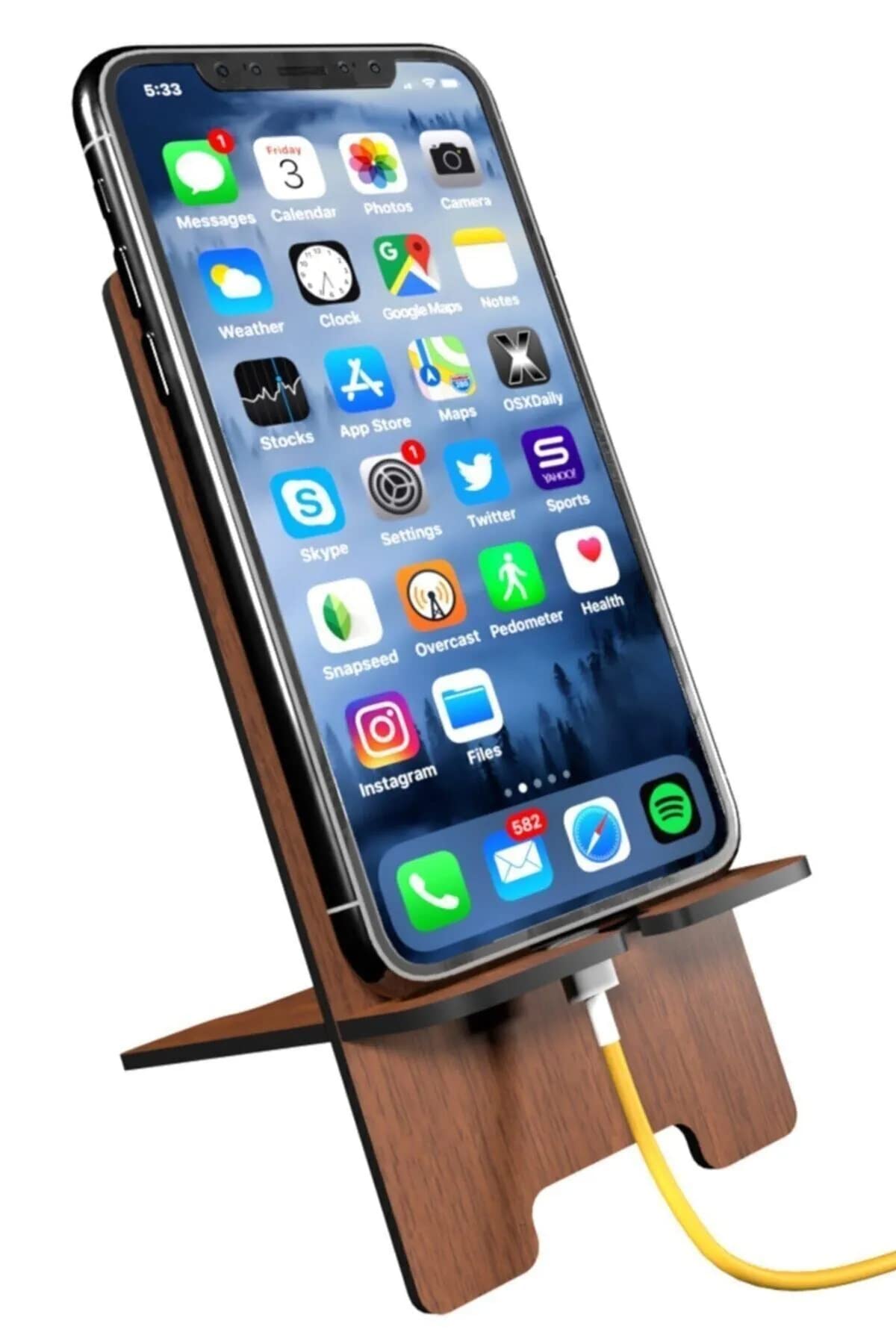 Ahşap Telefon Standı Masa Üstü Ahşap Telefon Standı Telefon Tutucu Cep Telefonu Standı Cep Telefonu Aksesuar