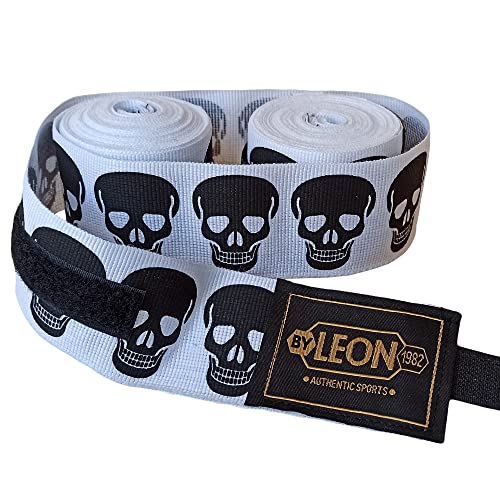 By Leon 1982 Big Skulls Kuru Kafa 5 Metre Boks Bandajı (Beyaz)