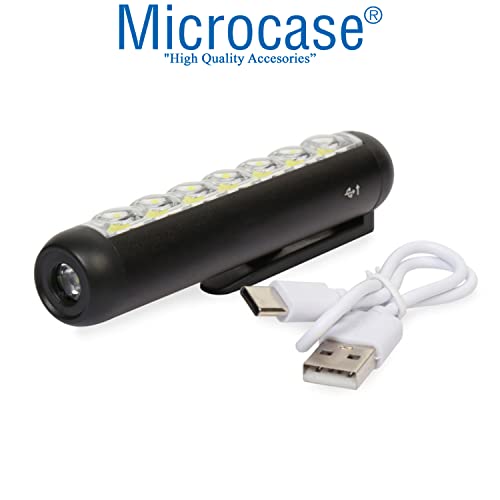 Microcase Şarjlı Mıknatıslı Cep ve El Feneri Avcılık Kamp - AL3593