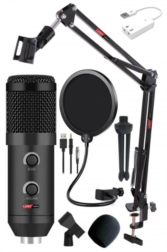 Lastvoice BM300 Usb Condenser Mikrofon Stand ve Filtre (BM800 USB)