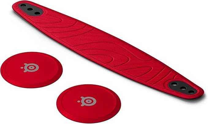 Steelseries Arctis Nova Booster Pack Cherry Red - Oyun Kulaklığı Aksesuarı - İki Renkli Naylon Kafa Bandı - Benzersiz Metalik Hoparlör Plakaları ile Kişisel Özelleştirilebilir - İmitasyon Koleksiyon