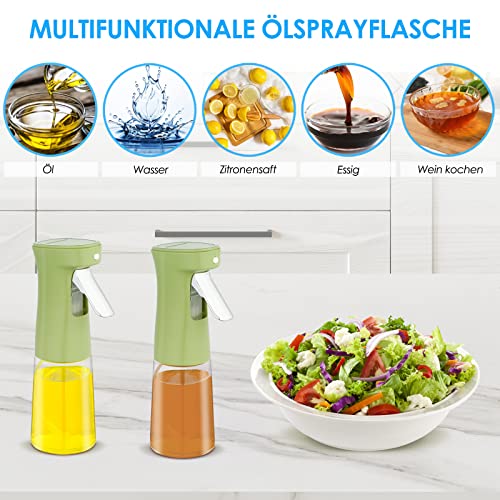 Esyhomi Yağ püskürtücü, şişe, çok fonksiyonlu yağ püskürtme şişesi, 240 ml, sirke ve yağ spreyi, barbekü pişirme püskürtme şişesi, mutfak, pişirme, pişirme, salata, mangal, kızartma, makarna için zeytinyağı