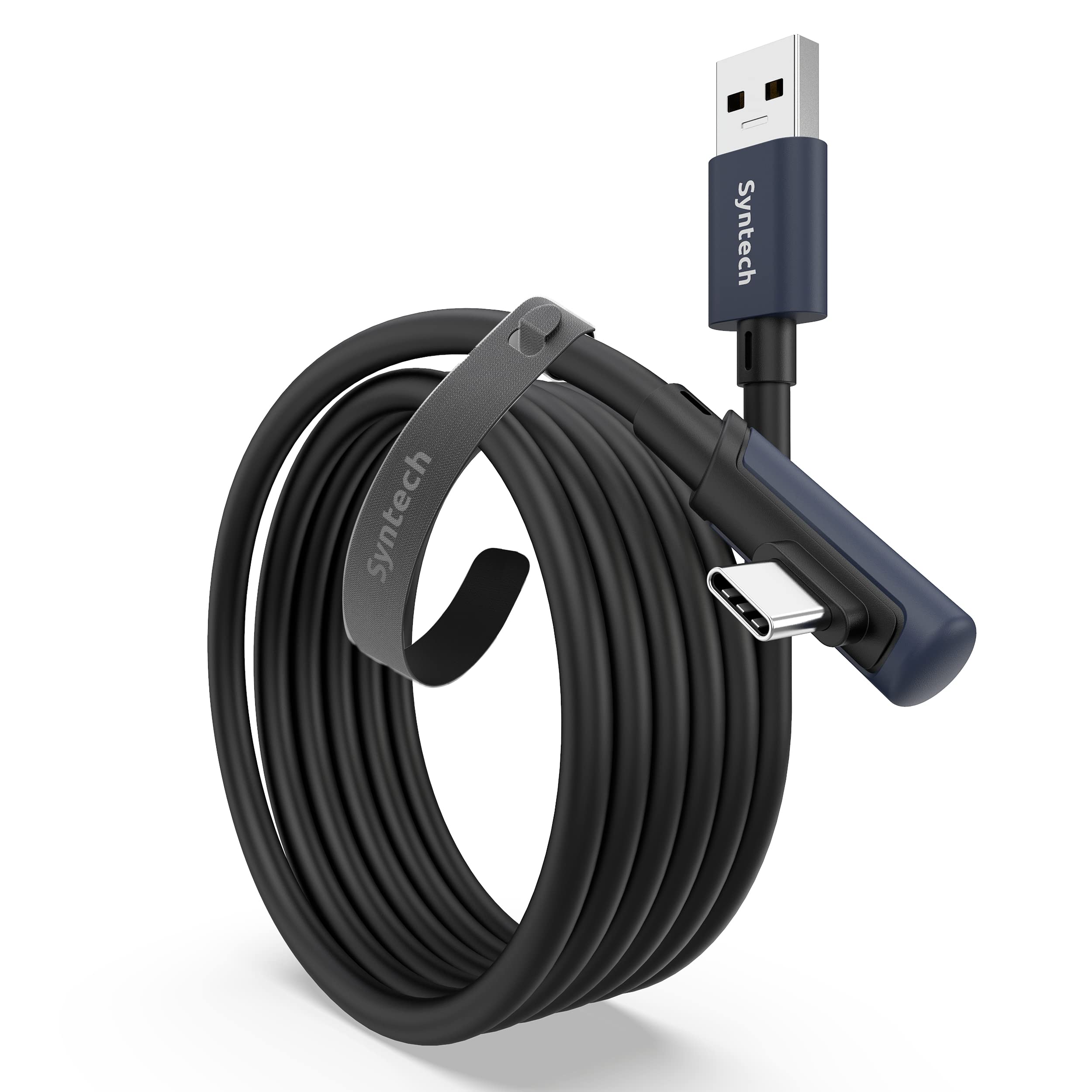 Syntech Bağlantı Kablosu 10 FT Quest2/Pico 4 Aksesuarları ve PC/Steam VR, Yüksek Hızlı PC Veri Transferi, VR Kulaklık ve Oyun Bilgisayarı için USB C Kablosu
