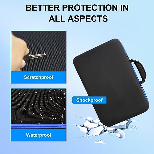 ZORETCO Carrying Case Compatible with PS5，Hard-Shell Travel Bag Holds PlayStation 5 Console，Wireless DualSense Controllers，Base，Games and Accessories