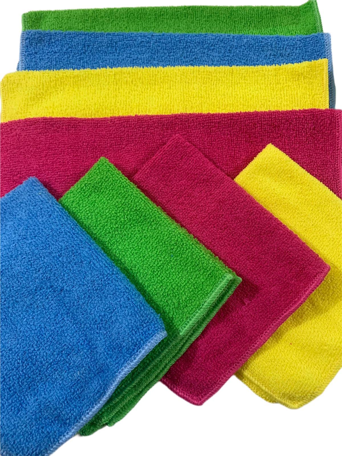 Mikrofiber Temizlik Bezi 8'li Çok Amaçlı İz Bırakmaz İlbays Temizlik Bez - Renkli Oto Kurulama Bezleri - Mutfak Bezi - Leke Bırakmaz Bulaşık Kurulama Bezi