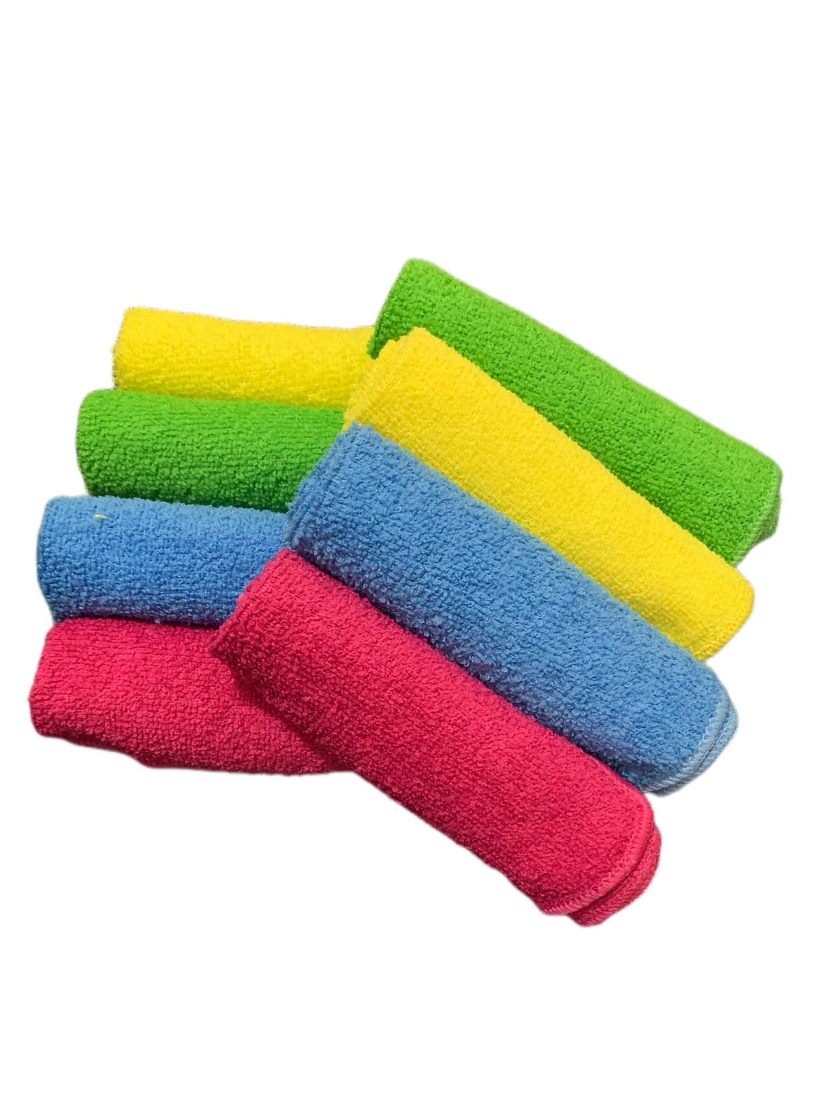 Mikrofiber Temizlik Bezi 8'li Çok Amaçlı İz Bırakmaz İlbays Temizlik Bez - Renkli Oto Kurulama Bezleri - Mutfak Bezi - Leke Bırakmaz Bulaşık Kurulama Bezi