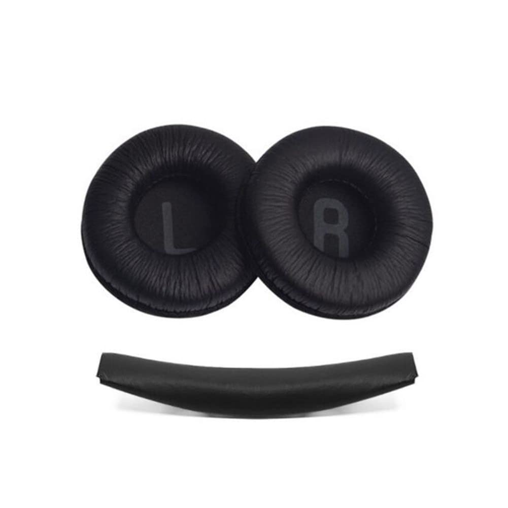 Andy's Orchids JBL T450BT T500BT Tune600 660 510BT için Kulak Pedleri Değiştirme, Kulak Yastıkları Pedi, Kulaklık Yastık Kılıfı, Yumuşak Köpük Kulaklık Kapakları Üst Kafa Bandı Aksesuarları