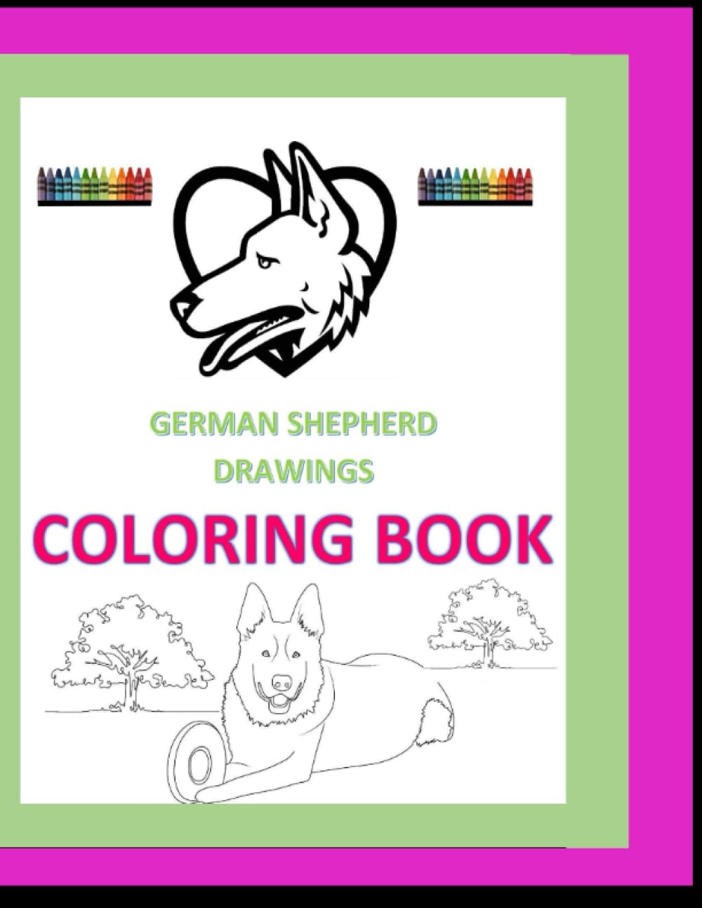 German Shepherd Drawings Coloring Book