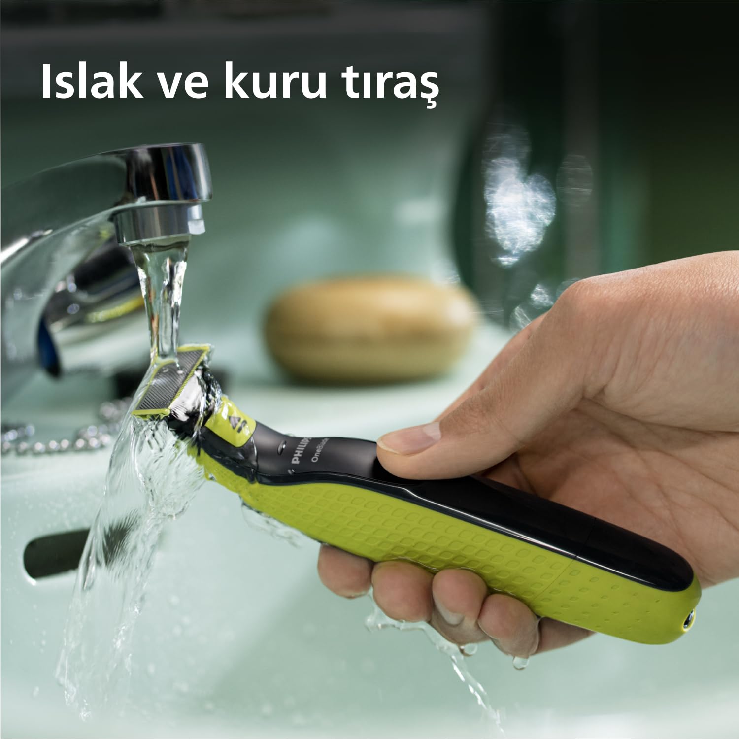 Philips OneBlade Yüz ve Vücut için Hibrit Tıraş Makinesi,Sakal Şekillendirici, Islak/Kuru Kullanım, 3 Kirli Sakal Tarağı, 1 Yedek Bıçak, Vücut Tarağı, Cilt Koruması, Çift Taraflı Bıçak, QP2824/10