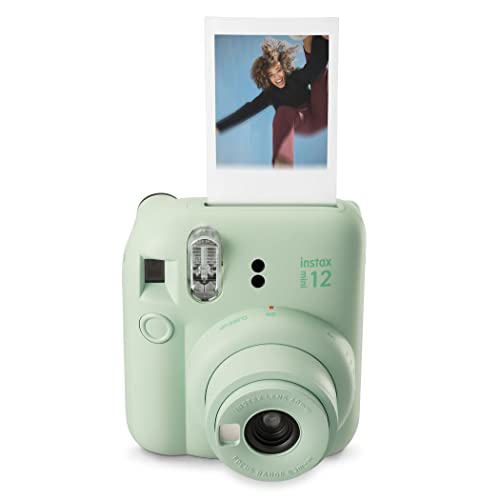 Instax Fujifilm Mini 12 şipşak fotoğraf makinesi, 40 çekim, nane yeşili