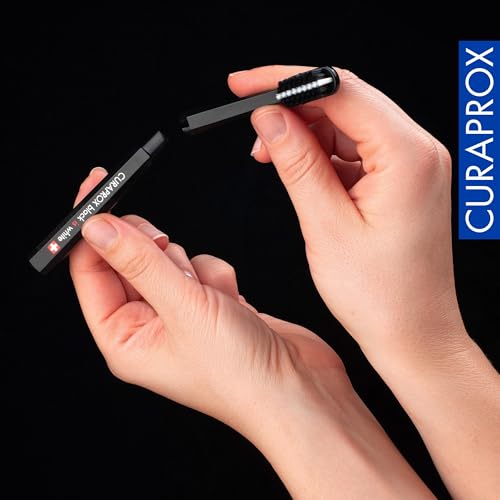 Curaprox Black is white travel refill brush heads, travel diş fırçası için, ikili paket