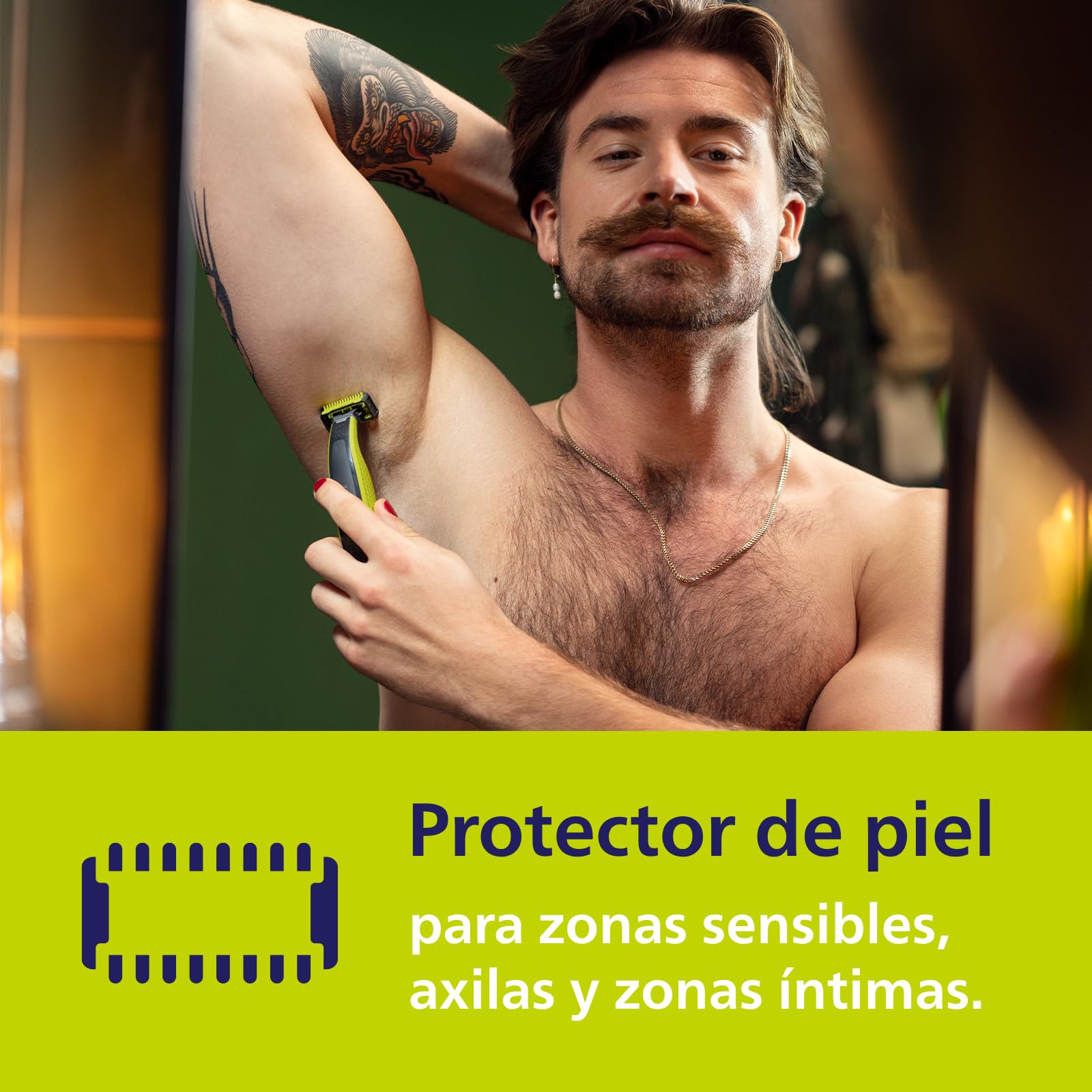 Philips OneBlade 3'lü Yedek Bıçak ve Vücut Bakım Kiti, 3 Adet Yedek Bıçak, Cilt Koruması, Vücut Tarağı, Tüm OneBlade Modelleriyle Uyumlu, 4 Aya Kadar Dayanıklı Bıçaklar, QP630/51