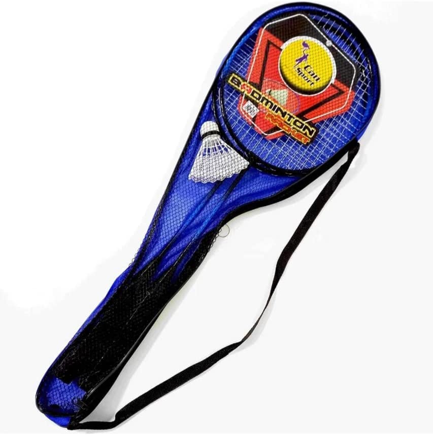 Slipt Çantalı Bedminton Seti 2 Raket 3 Top Badminton Seti (Mavi)