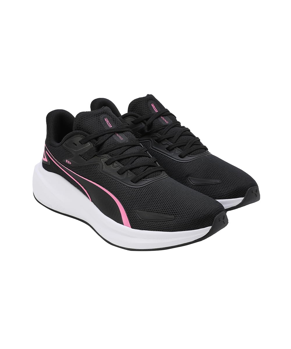 PUMA Unisex Yetişkin Skyrocket Lite Road Running Shoe, PUMA Black-Fast Pink-PUMA White, 42 EU