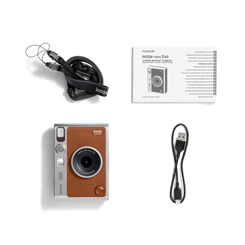 instax Mini Evo Hibrit Fonksiyonlu Anında Fotoğraf Makinesi Kahverengi