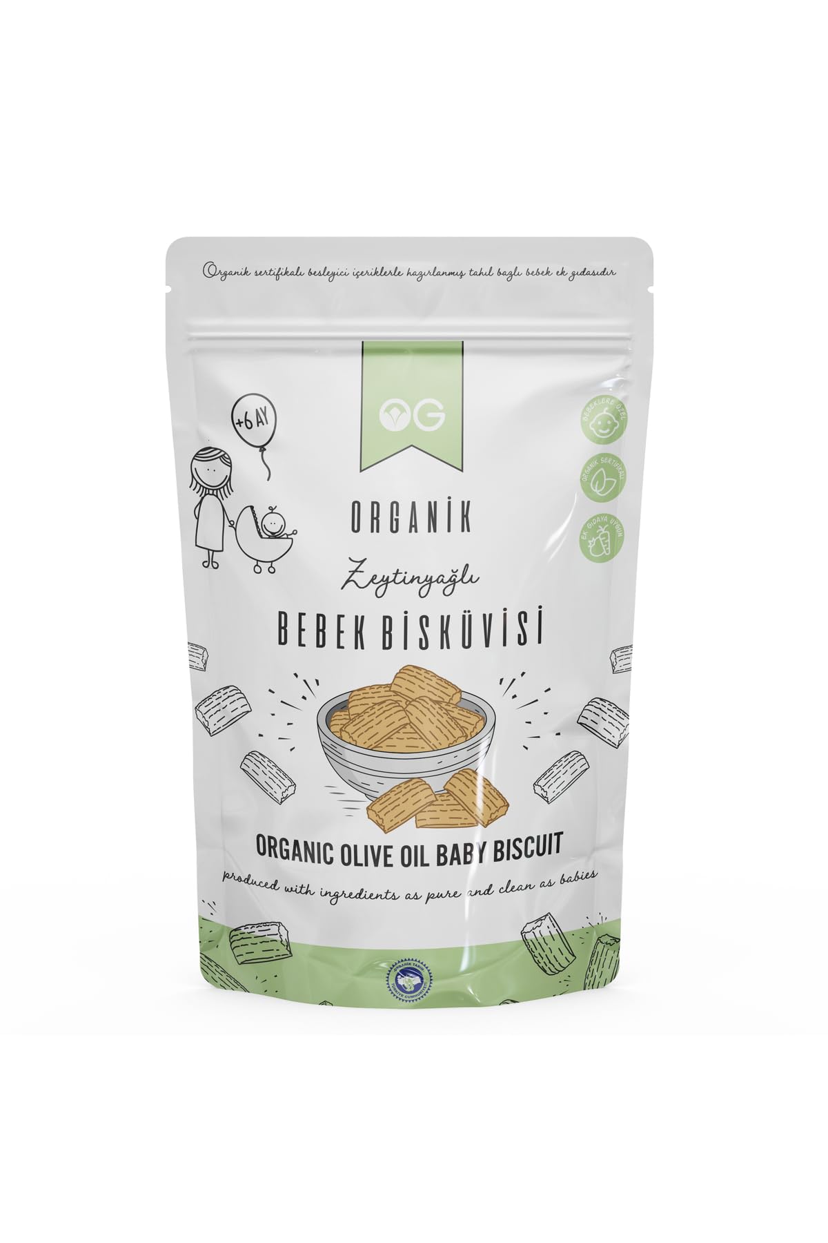 OG Organik Bebek Bisküvisi 300 gr 6 Ay