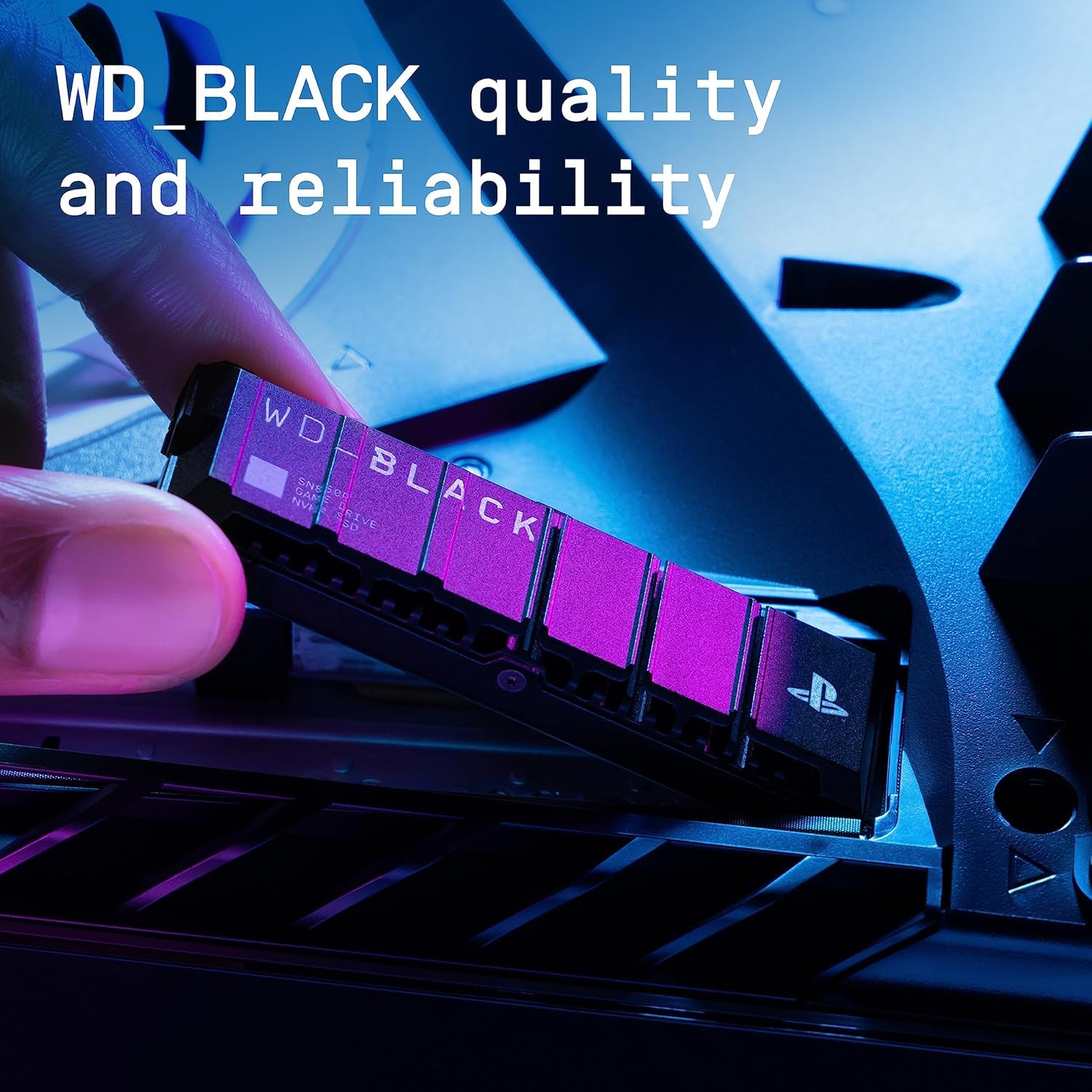 WD_BLACK 2TB SN850P NVMe M.2 SSD PS5 Konsolları için Resmi Lisanslı Depolama Genişletmesi, 7.300MB/s'ye kadar, soğutucu ile - WDBBYV0020BNC-WRSN (Türkiye Garantili)