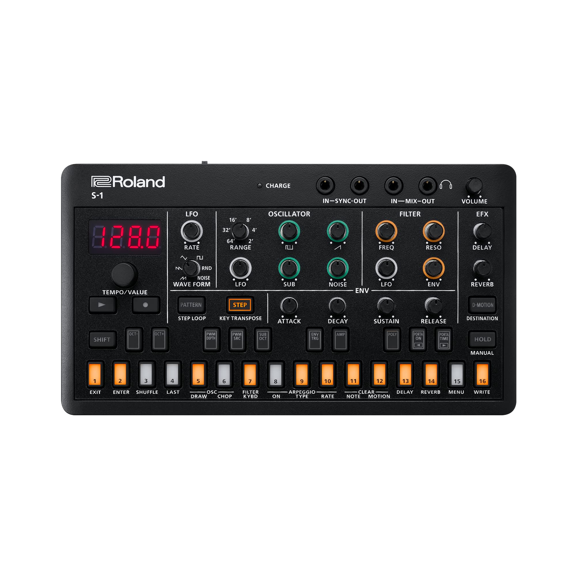 Roland AIRA Compact S-1 Tweak Synth | Modern Aletlerle Ultra Taşınabilir Mikro Polisentezleyici | D-Motion Ses Kontrolü | 4,5 Saat Kablosuz Pil Çalışması | Hafif ve Sağlam