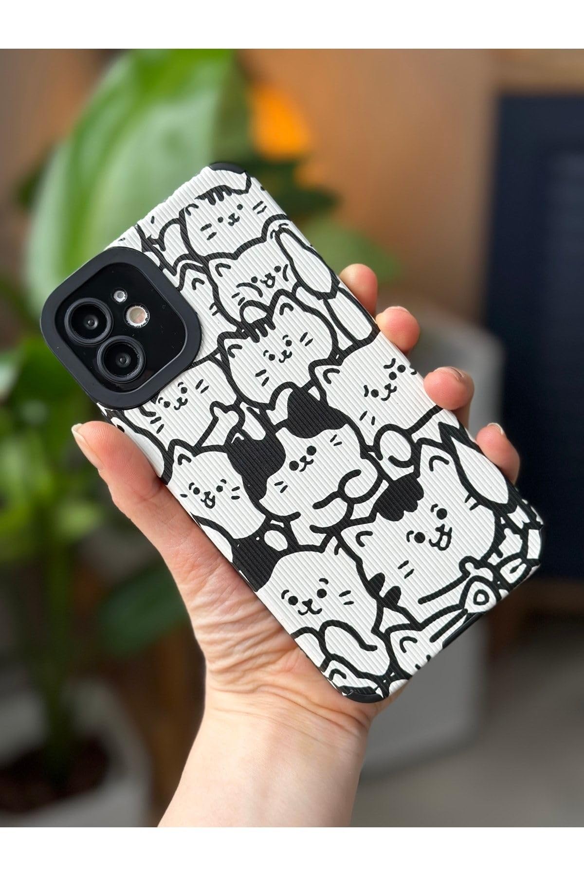 Go Aksesuar Iphone 11 ile Uyumlu Kaplama Tasarımlı Yumuşak Silikon Kamera Korumalı Kılıf