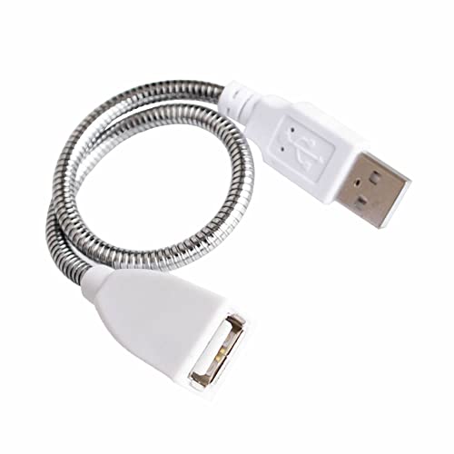 Metal Usb Type A Soketli Uzatma Kablosu Kıvrılabilir Hortum Kordon 25cm Masa Lambası Led Aydınlatma