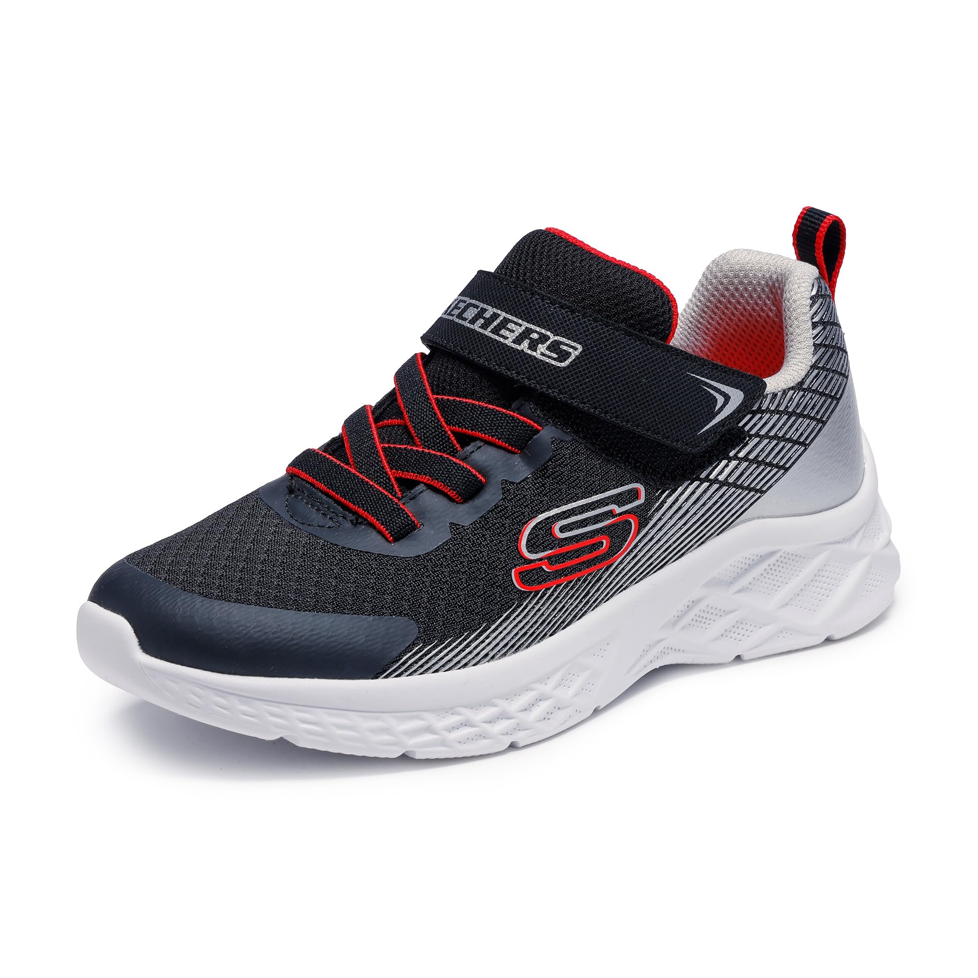 Skechers MİCROSPEC İİ - ZOVRİX 403924L BKSR Erkek Çocuk Spor Ayakkabı Siyah 28 EU