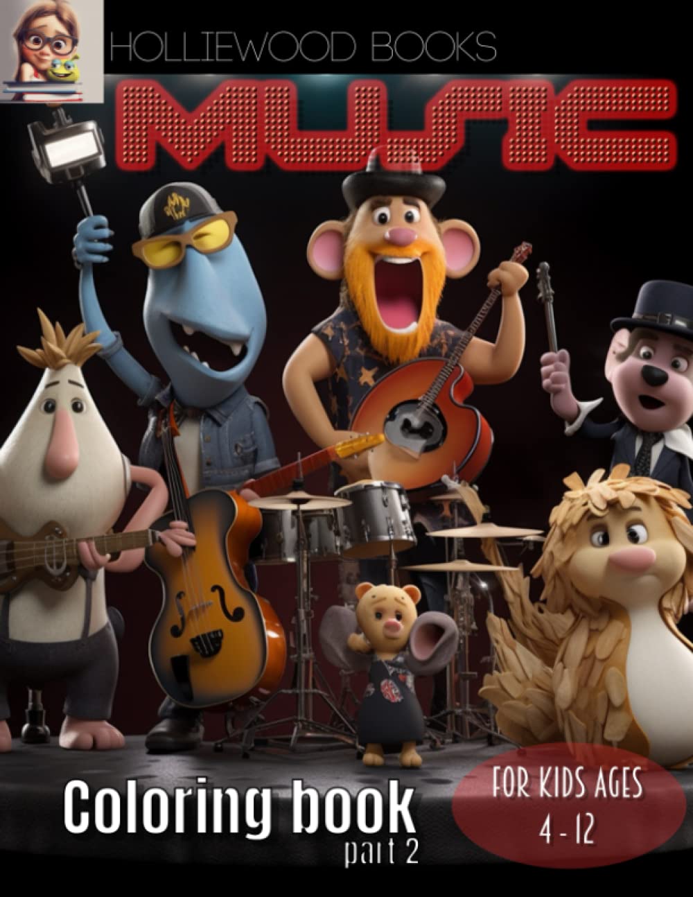 Music coloring book for ages 4 - 12 part 2