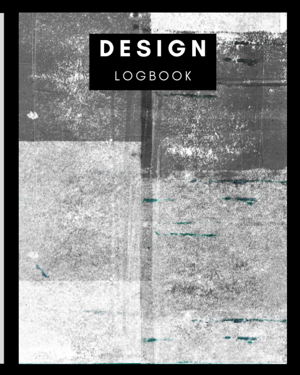 8" x 10" Design Logbook with graph paper - 100 pages - Abstract print 4: Imperial 1/4” squared white graph paper and high quality gloss cover by Elizabeth Banks