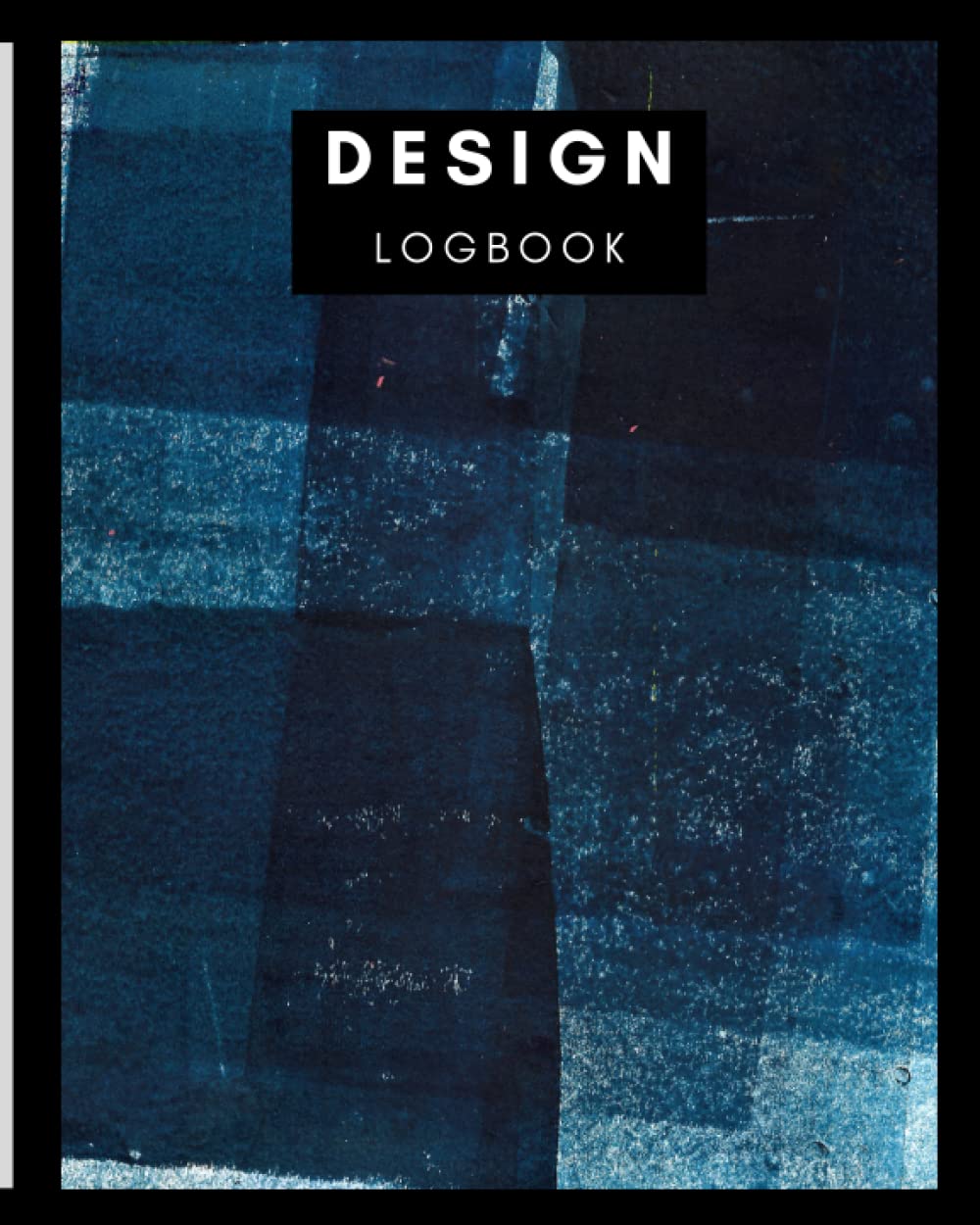 8" x 10" Design Logbook with graph paper - 100 pages - Abstract print 3: Imperial 1/4” squared white graph paper and high quality gloss cover by Elizabeth Banks