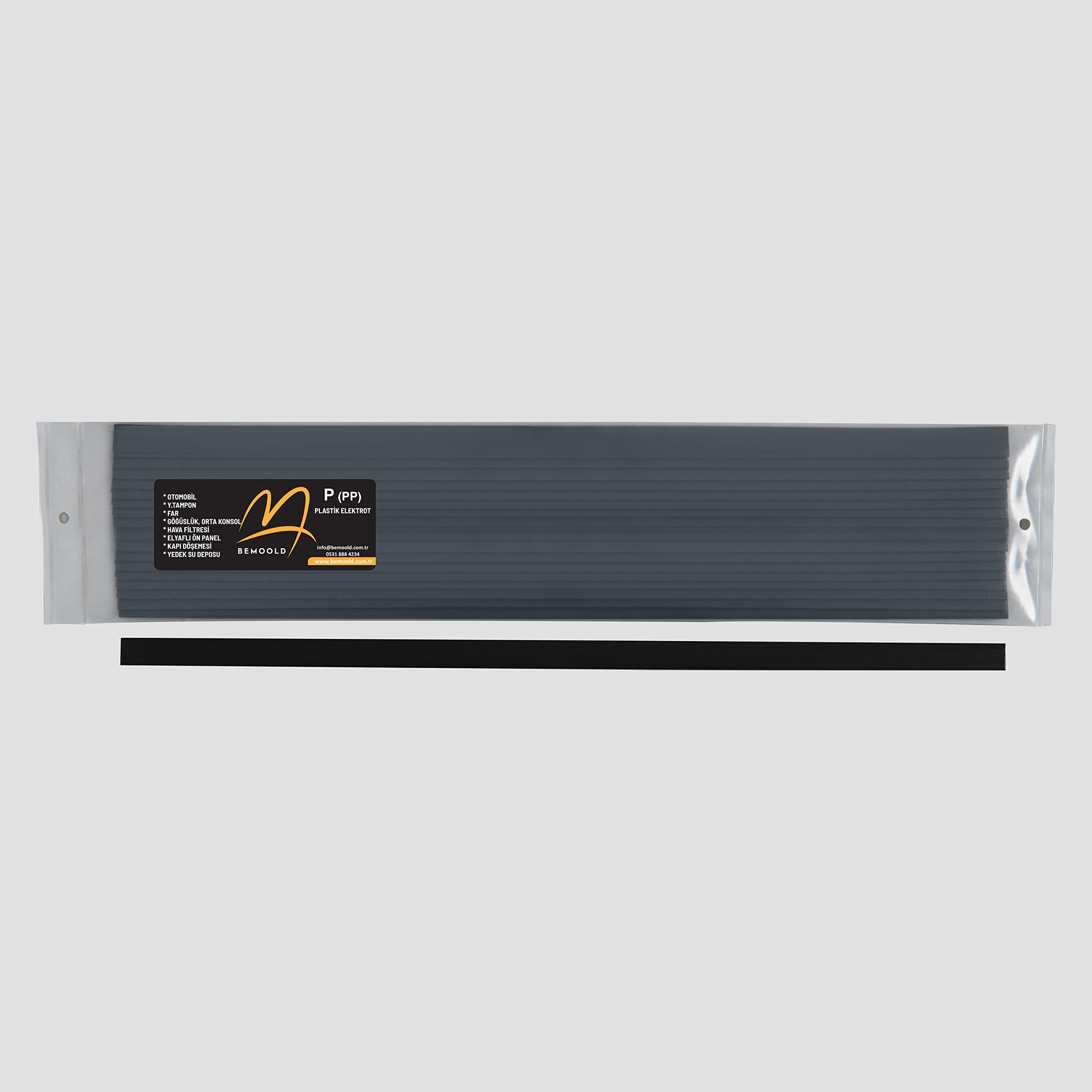Bemoold P (PP) Siyah Geniş - 0.5 KG- Yarım Kiloluk Plastik Kaynak Elektrot