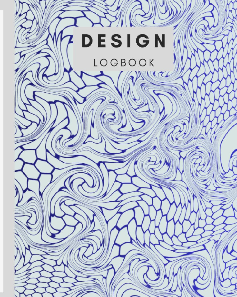 8" x 10" Design Logbook with graph paper - 100 pages. Twisted Gradient Beehive - Blue to Black on Wh