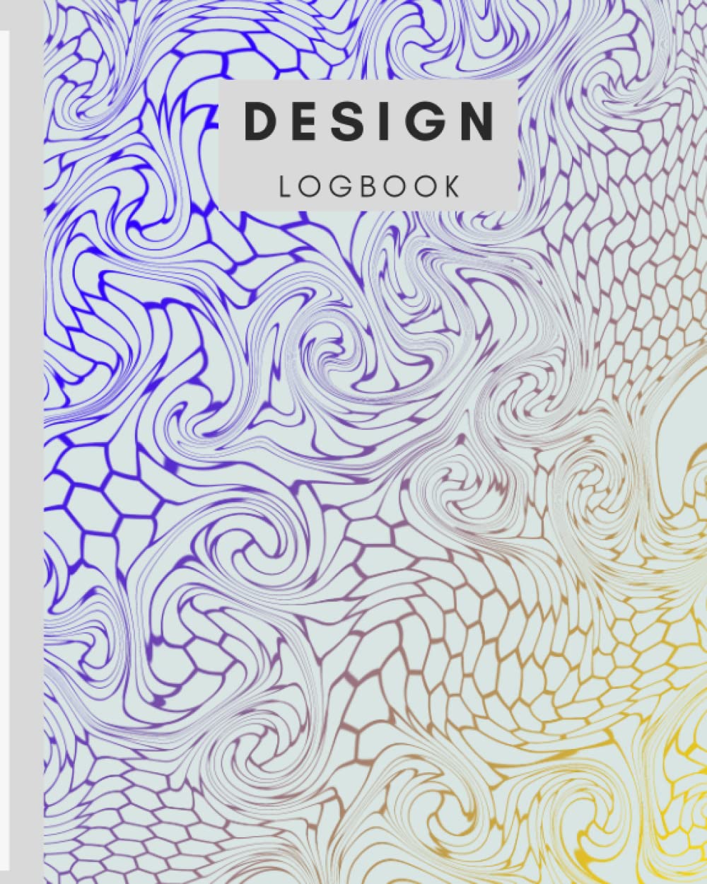 8" x 10" Design Logbook with graph paper - 100 pages. Twisted Gradient Beehive - yellow to blue to y