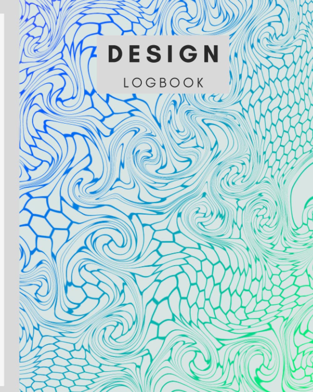 8" x 10" Design Logbook with graph paper - 100 pages. Twisted Gradient Beehive - purple to blue to g