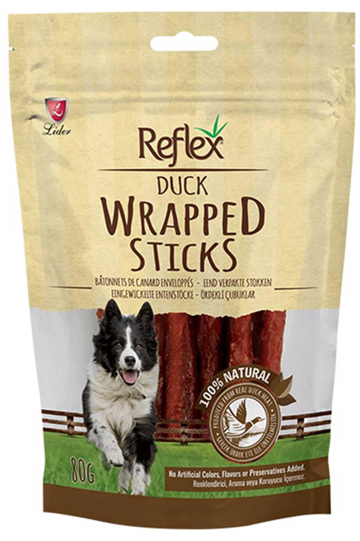 Reflex Wrapped Sticks Ördekli Köpek Ödül Çubukları 80 Gr