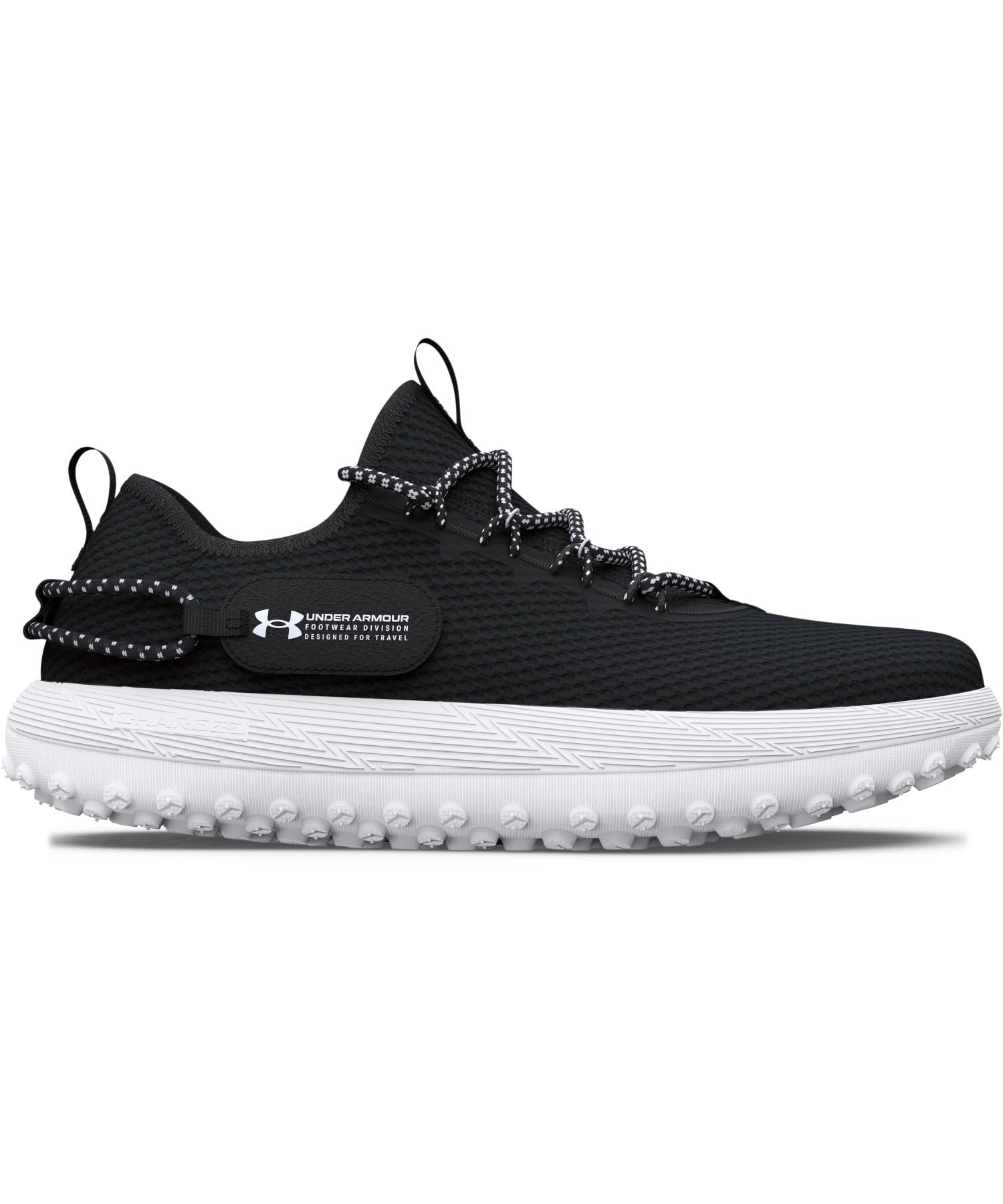 Under Armour Unisex Yetişkin UA Fat Tire Venture Spor Ayakkabı, Black/White/White, 45 EU