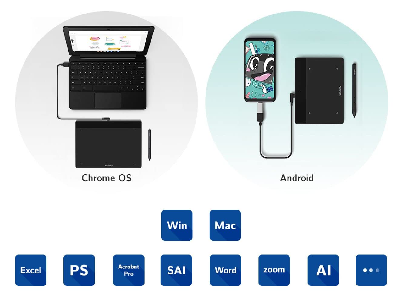 XP-PEN Deco Fun XS Grafik Tablet Siyah