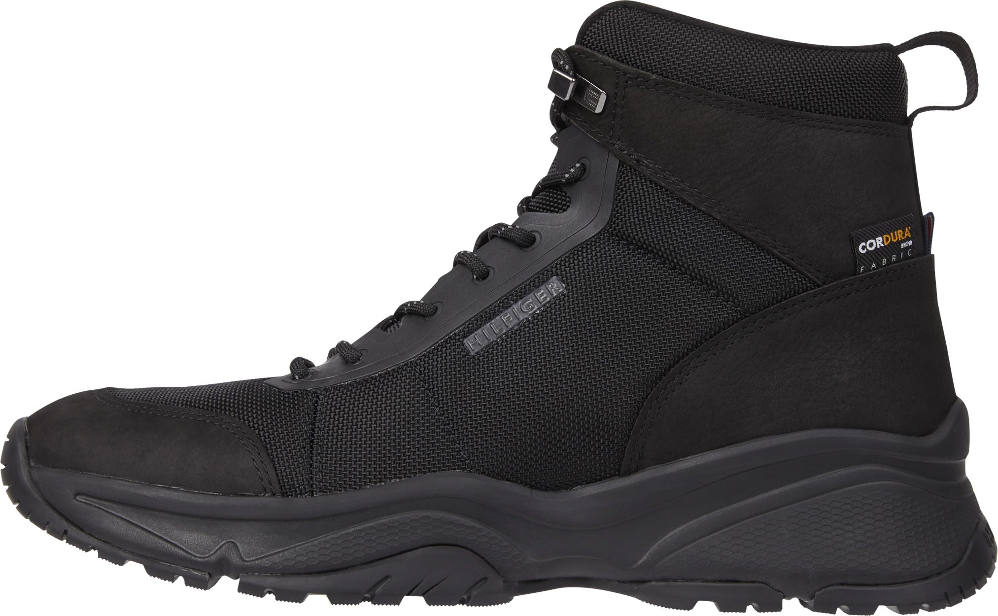 Tommy Hilfiger Outdoor Snk Boot Lth Cordura Erkek Spor Ayakkabi, Siyah, 40