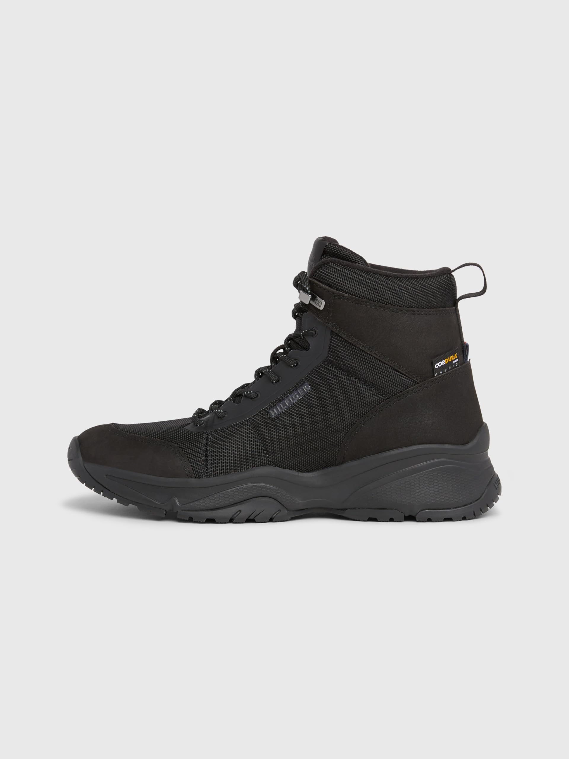 Tommy Hilfiger Outdoor Snk Boot Lth Cordura Erkek Spor Ayakkabi, Siyah, 40