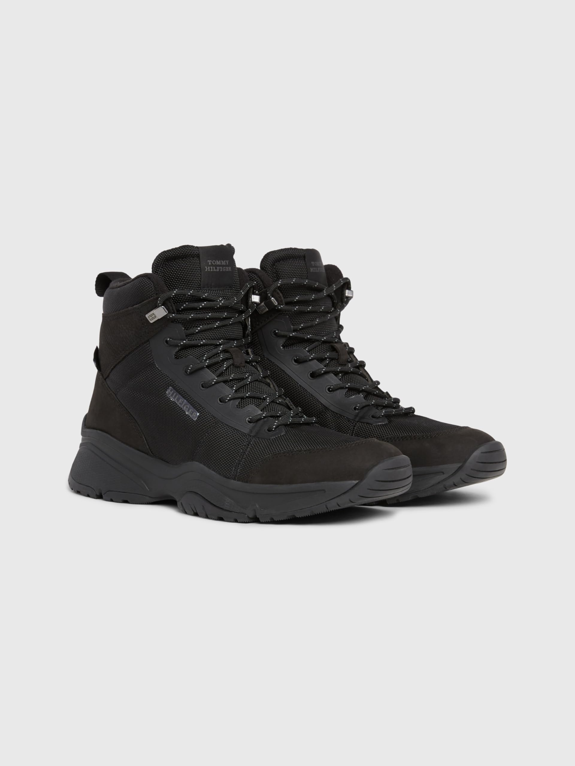 Tommy Hilfiger Outdoor Snk Boot Lth Cordura Erkek Spor Ayakkabi, Siyah, 40