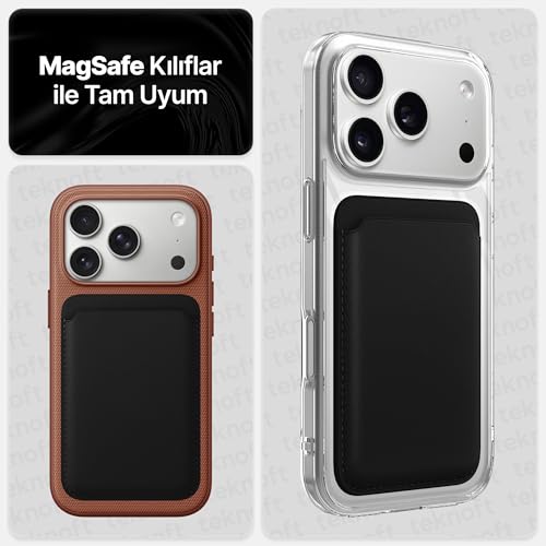 Teknoft iPhone 17/16/15/14/13/12 Serisi için Güçlü Manyetik Özellikli Magsafe Aksesuarlarıyla Uyumlu