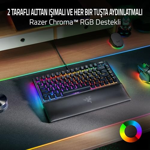 Razer BlackWidow V4 75% - Çalışırken değiştirilebilir Mekanik Oyun Klavyesi (Kompakt yüzde, Underglo