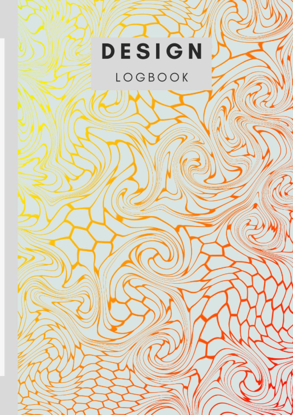 A4 Design Logbook 100 pages graph paper-Twisted gradient beehive-green to yellow to red on White: Me