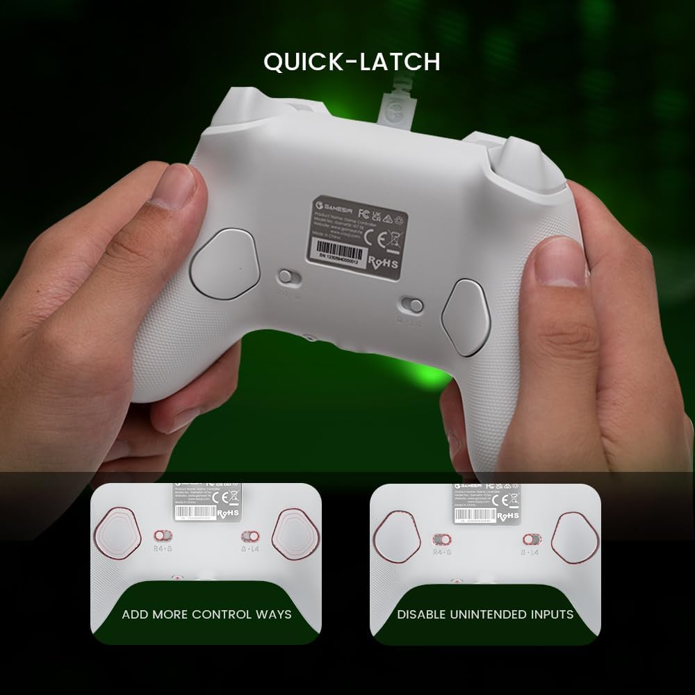 GameSir Xbox Series X|S, Xbox One ve Windows 10/11 için G7 SE kablolu oyun kumandası, Hall efektli Joysticks/Hall Trigger, 3,5 mm ses jakı (beyaz)