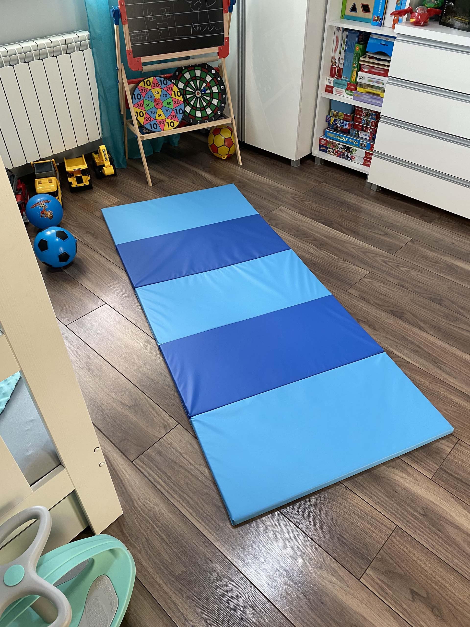 PLUFSIG Katlanır Yoga Jimnastik Matı, 78x185 cm (Mavi)