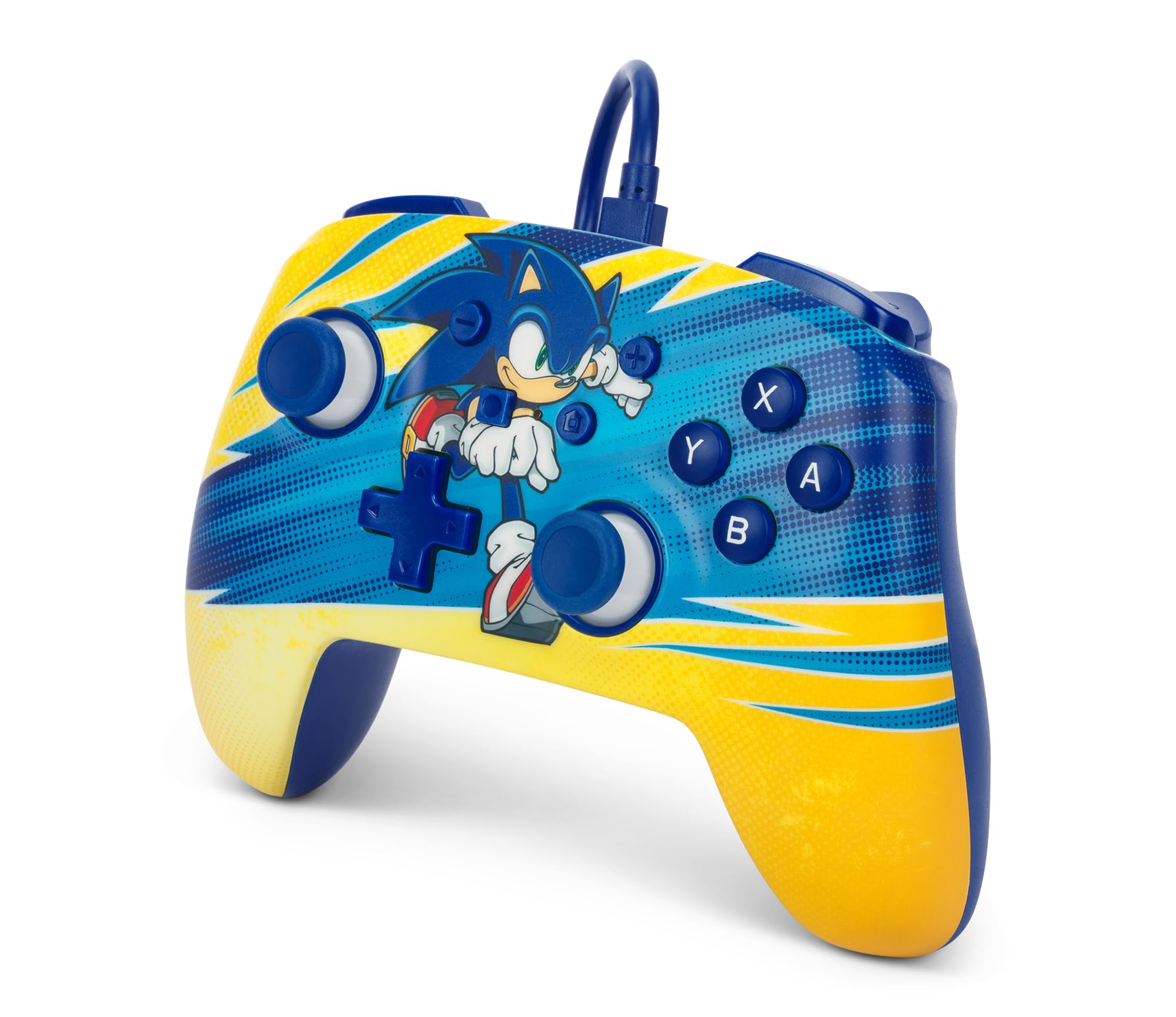 Nintendo Switch için geliştirilmiş kablolu PowerA Controller – Sonic-Boost, Gamepad, oyun kumandası, kablolu denetleyici, resmi lisanslı