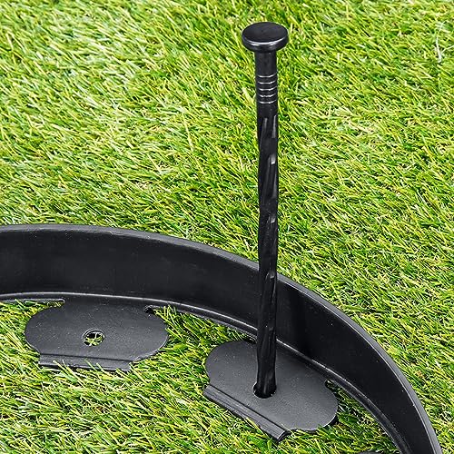 Garaook Peyzaj Kenar Kazıkları, 100 Adet 8 '' Plastik Bahçe Çivileri, Finişer Kenarları, Yabani Ot Bariyerleri, Suni Çim, Çadır, Çim Yolu ve Daha Fazlası için Spiral Naylon Ankraj Çivileri