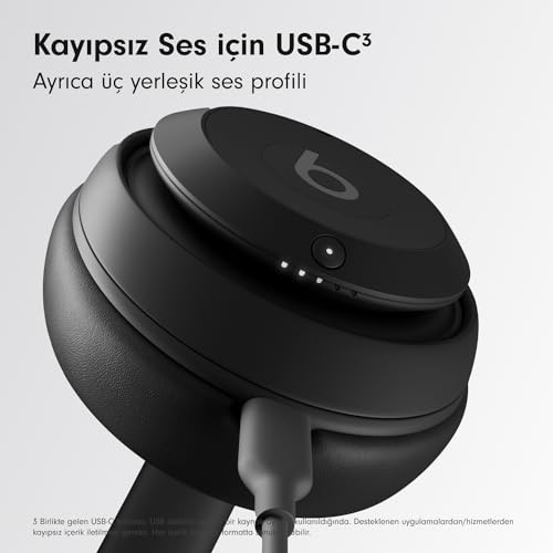 Beats Studio Pro - Gürültü Önleme Özellikli Kablosuz Bluetooth Kulaklık - Kişiselleştirilmiş Uzamsal Ses, USB-C Kayıpsız Ses, Apple ve Android Uyumluluğu, 40 Saate Varan Pil Ömrü - Siyah