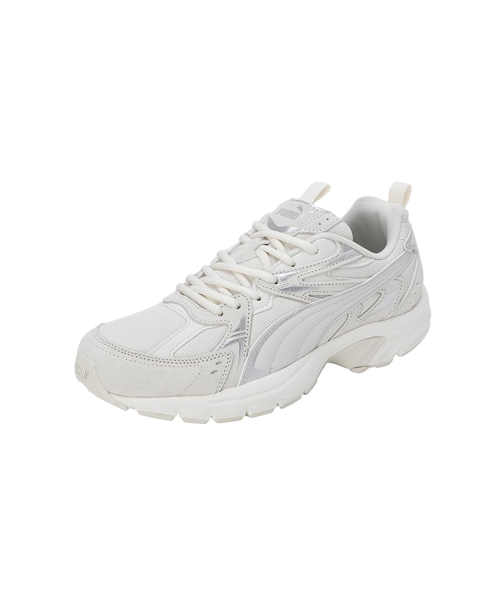 PUMA Erkek/Unisex Milenio Tech Suede-Alpine Snow-Vapor Gray-Frosted Ivory Low Boot 42.5
